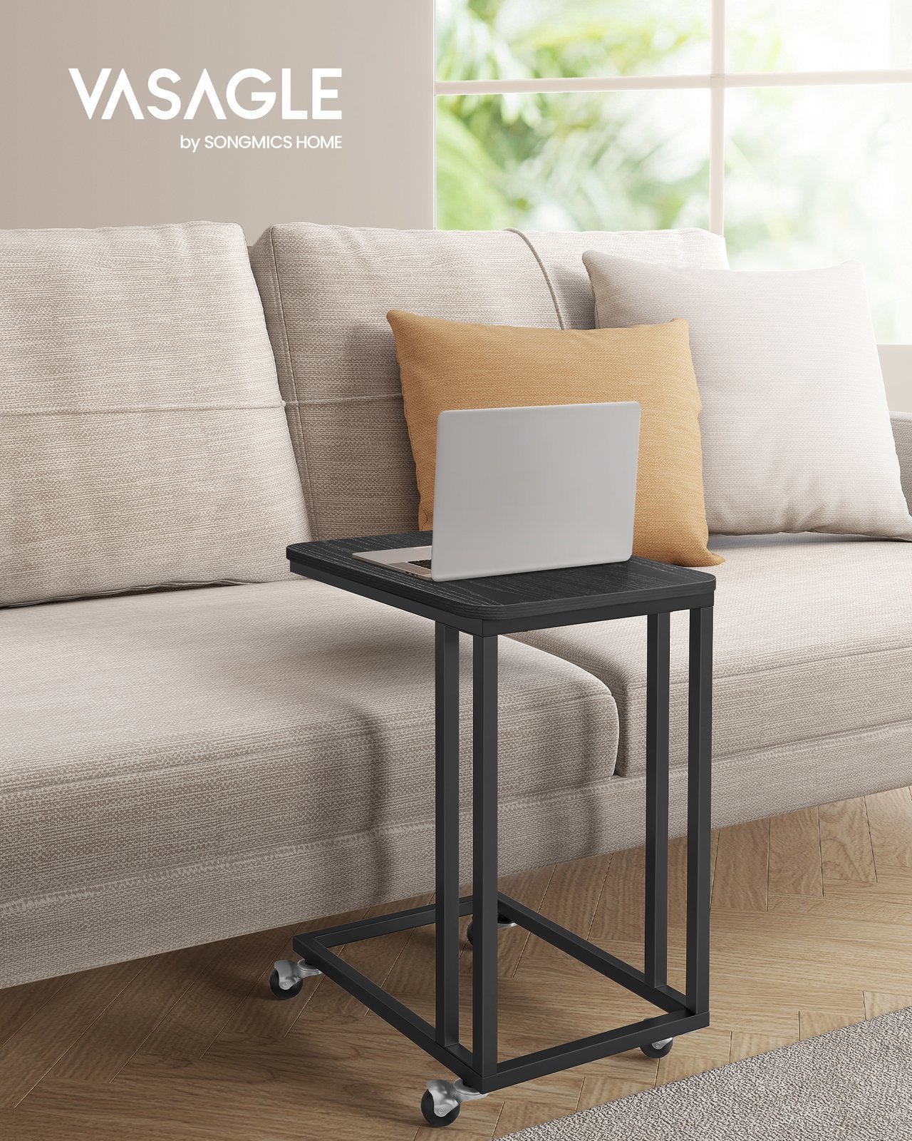 Side Table with Steel Frame and Castors - image 3