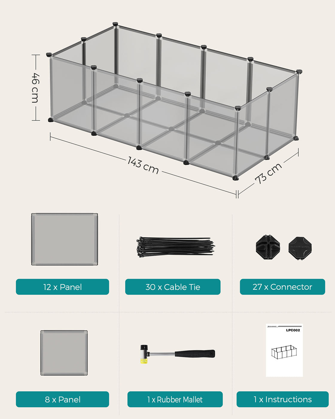 Pet Playpen with Floor - image 7