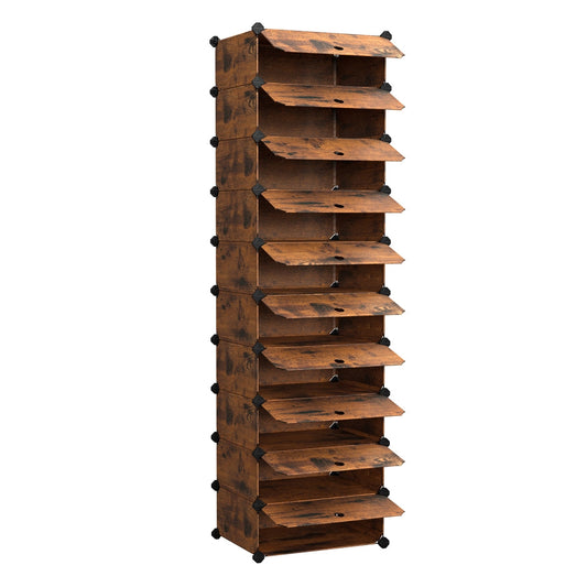 Brown Plastic Storage Organizer for Shoes - image 1