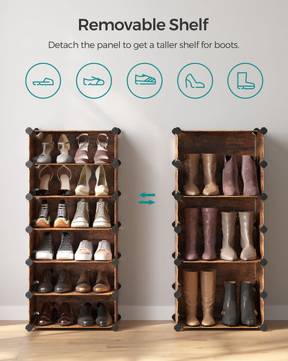 Brown Plastic Storage Organizer for Shoes - image 4