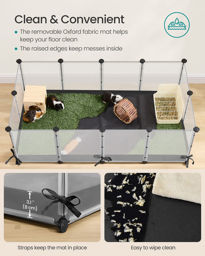 Small Animal Playpen, 144 x 74 x 47 cm, Cloud White - image 3