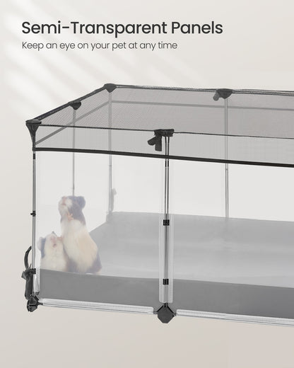 Small Animal Playpen, 144 x 74 x 47 cm, Cloud White - image 4