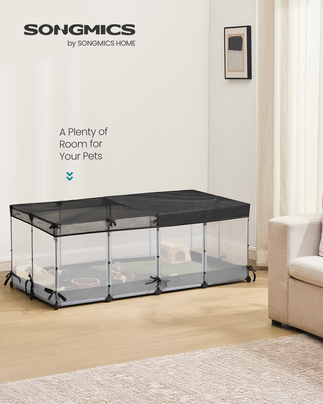 Small Animal Playpen, 144 x 74 x 57 cm, Cloud White - image 2