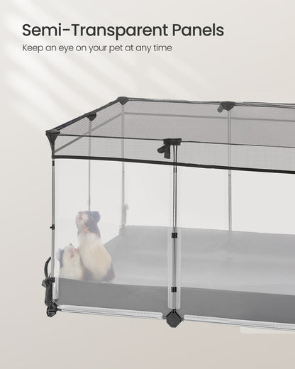 Small Animal Playpen, 144 x 74 x 57 cm, Cloud White - image 4