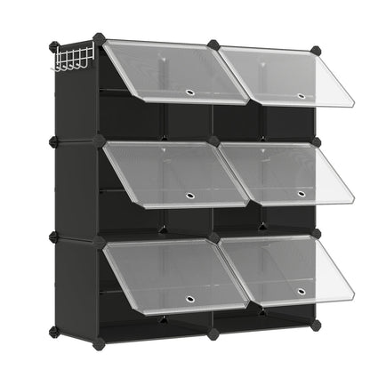 Interlocking Shoe Rack Black - image 1