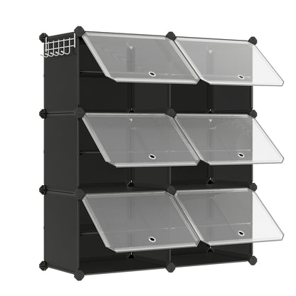 Interlocking Shoe Rack Black - image 1
