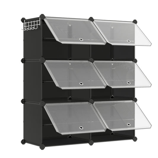 Interlocking Shoe Rack Black - image 1