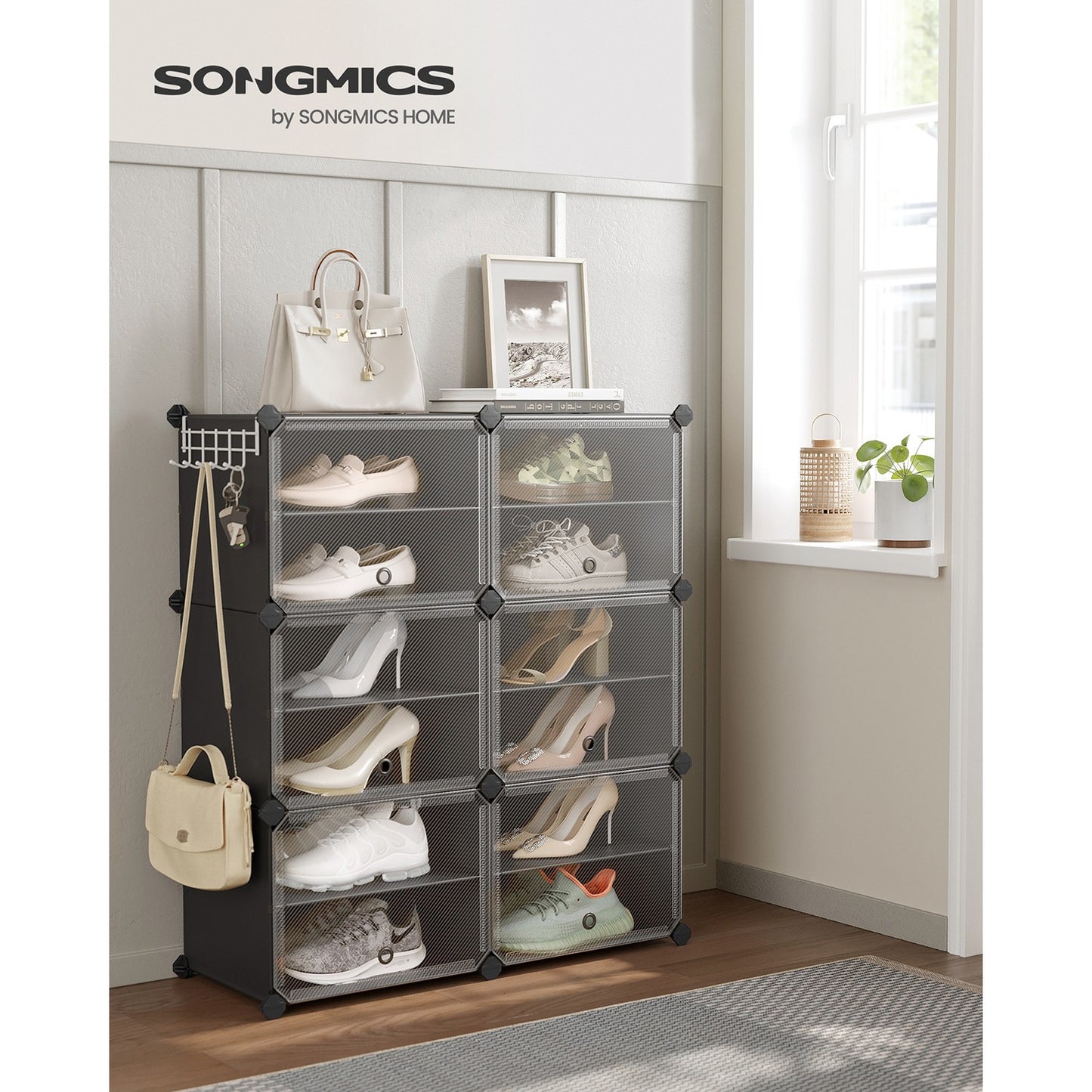 Interlocking Shoe Rack Black - image 3