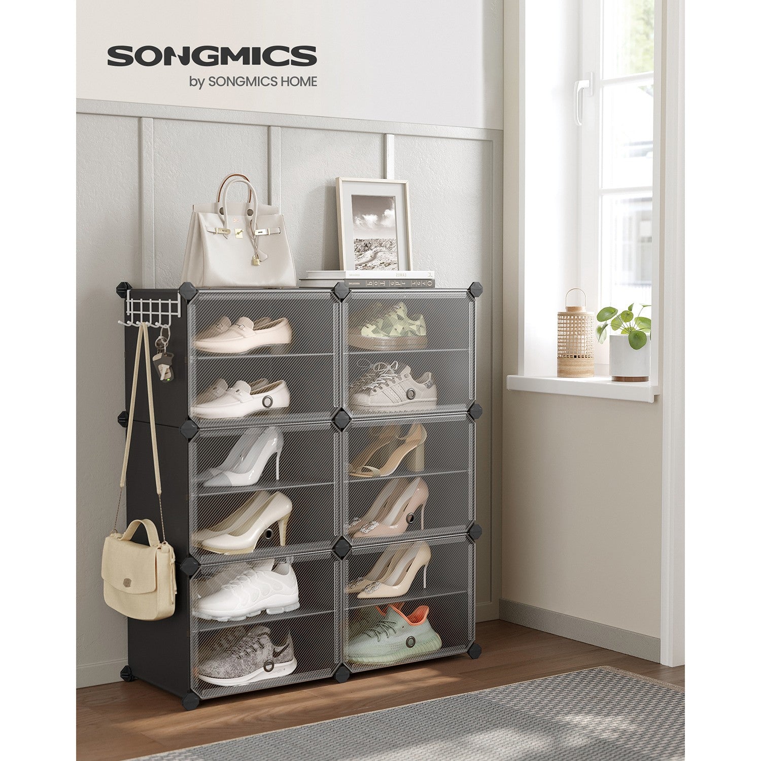 Interlocking Shoe Rack Black - image 3