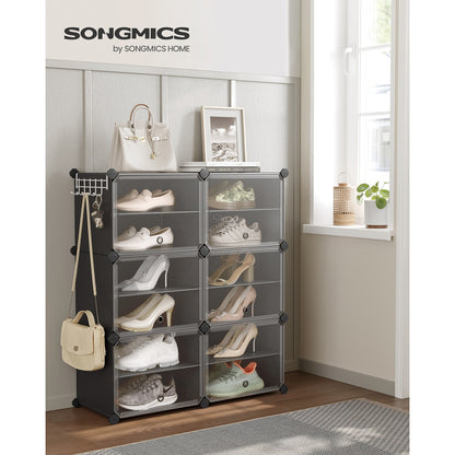 Interlocking Shoe Rack Black - image 3