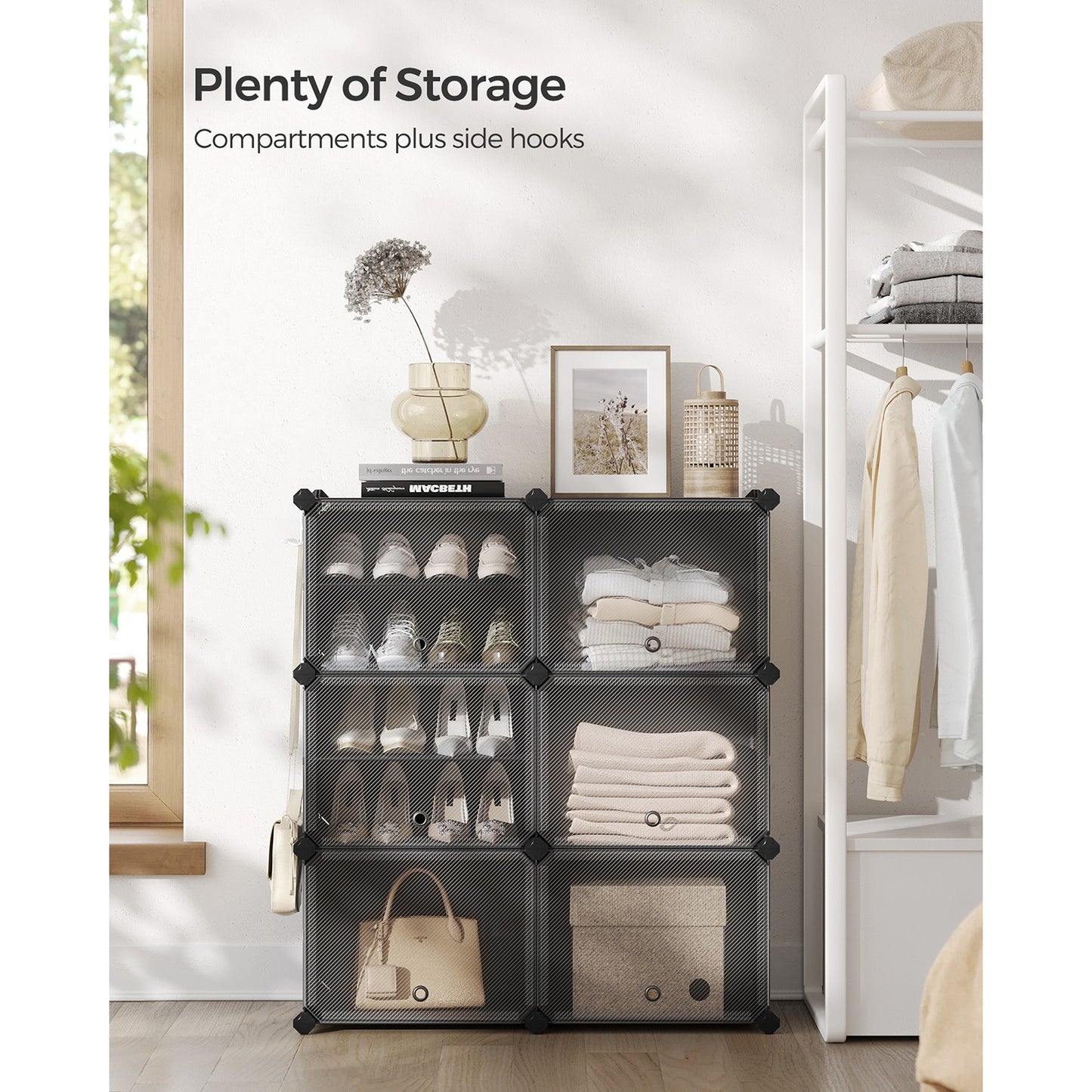 Interlocking Shoe Rack Black - image 4