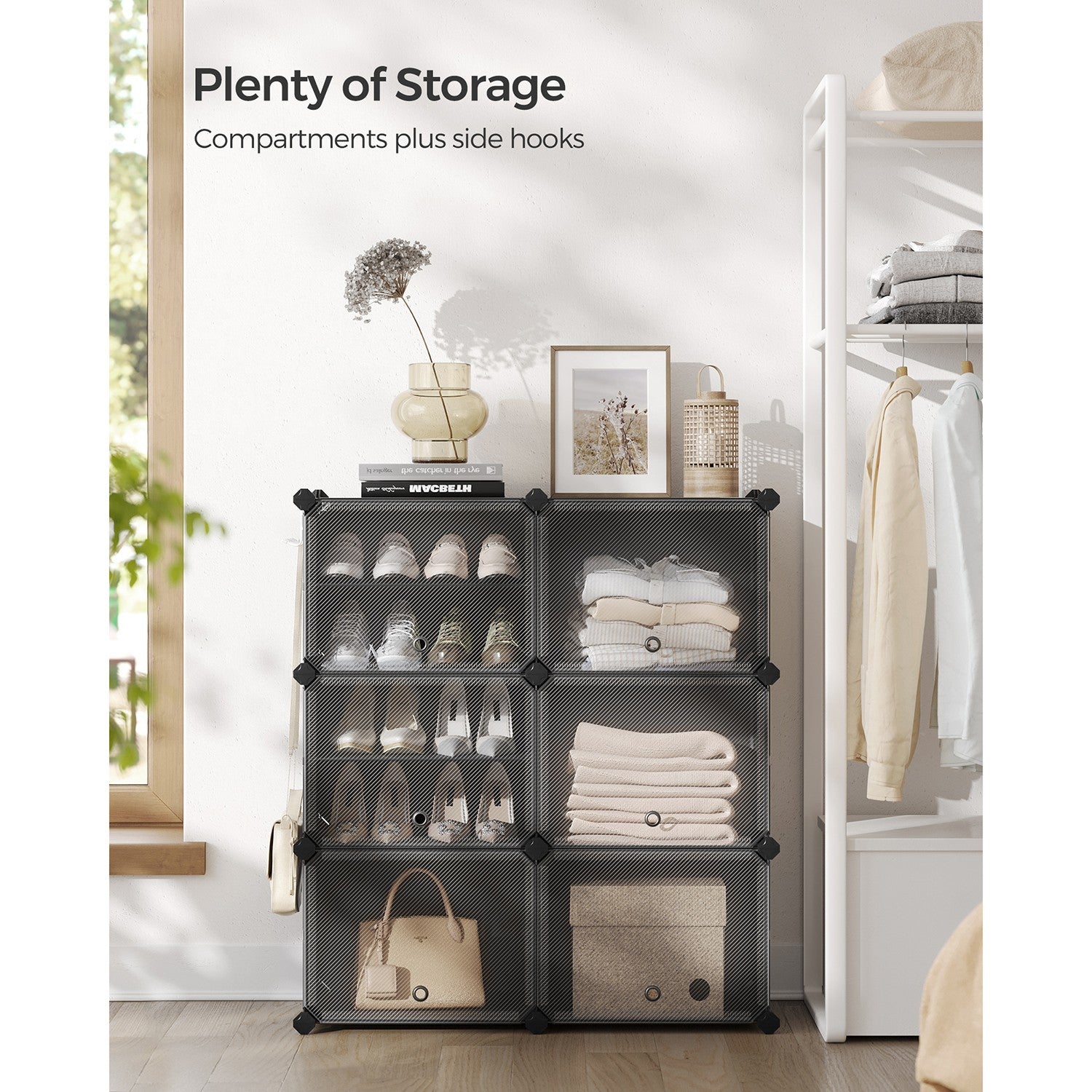 Interlocking Shoe Rack Black - image 4