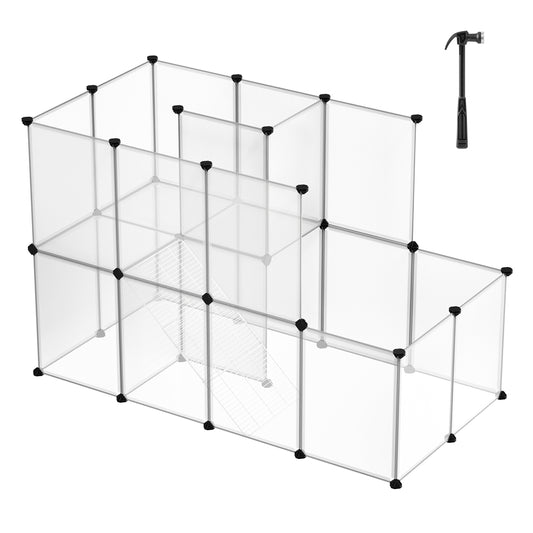 White Plastic Modular Fence Pet Playpen - image 1