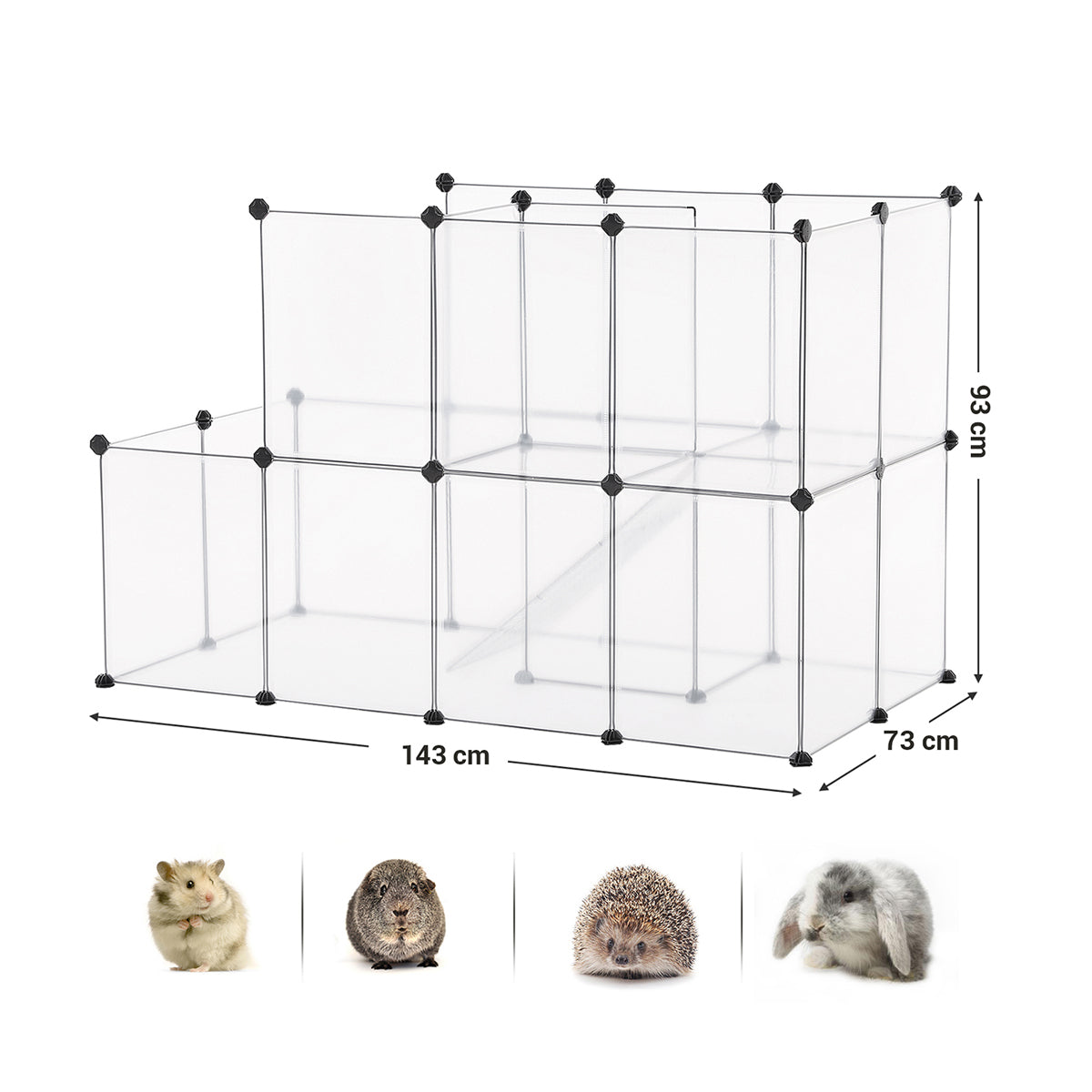 White Plastic Modular Fence Pet Playpen - image 6
