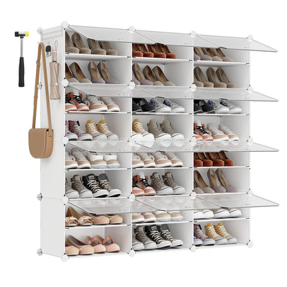 Interlocking Plastic Shoe Rack Cloud White - image 12