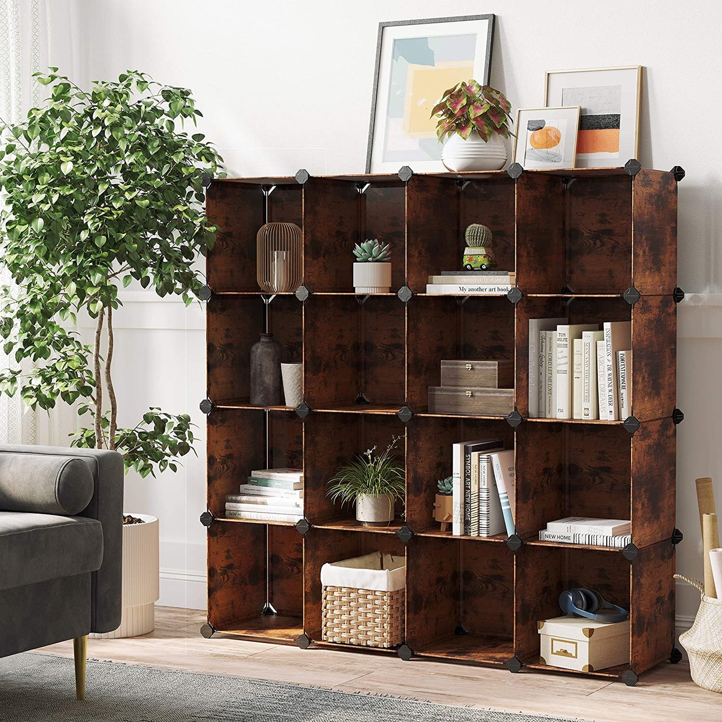 Set of 16 Plastic Cube Storage Organizer - image 3