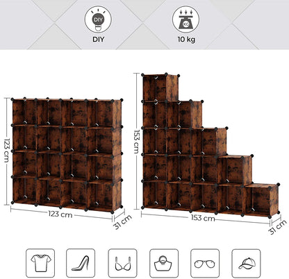 Set of 16 Plastic Cube Storage Organizer - image 7