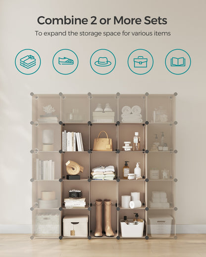 Set of 16 Plastic Cube Storage Organizer - image 21