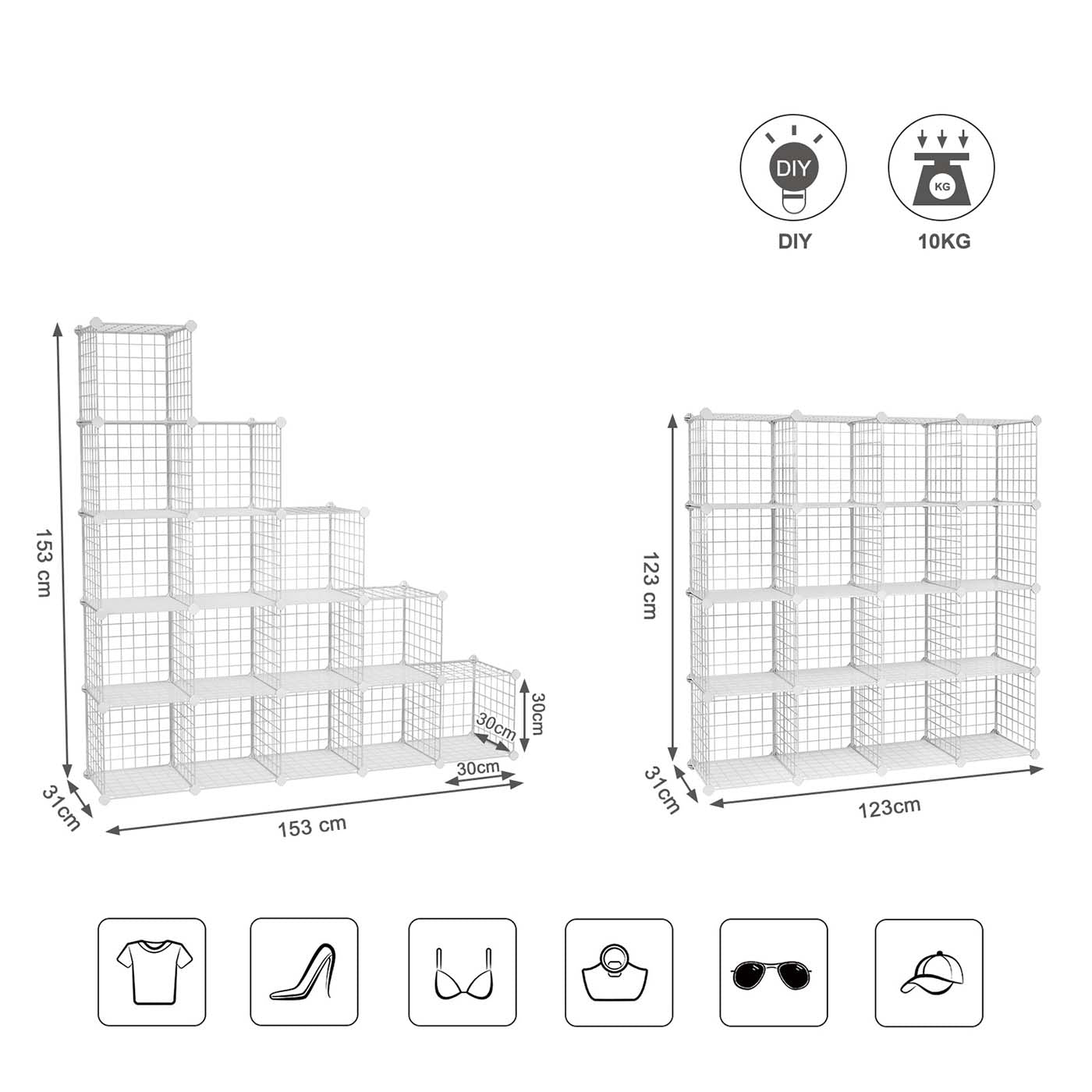 16 Mesh Cubes Organiser - image 3