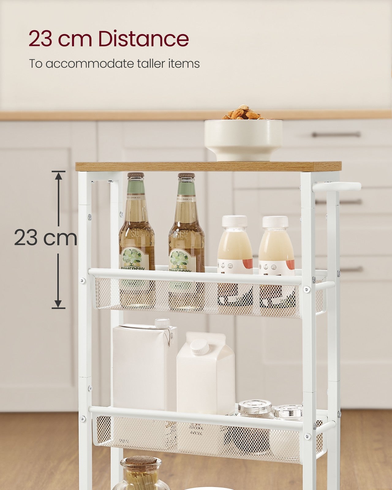 Space-Saving Kitchen Cart with Wheels - image 5