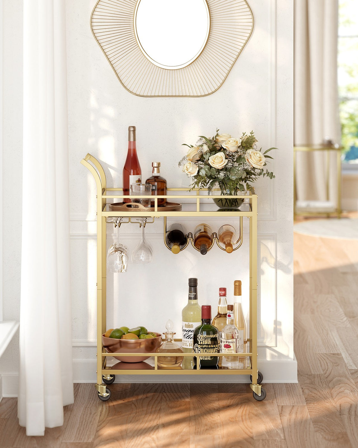 Drinks Trolley Metallic Gold - image 3