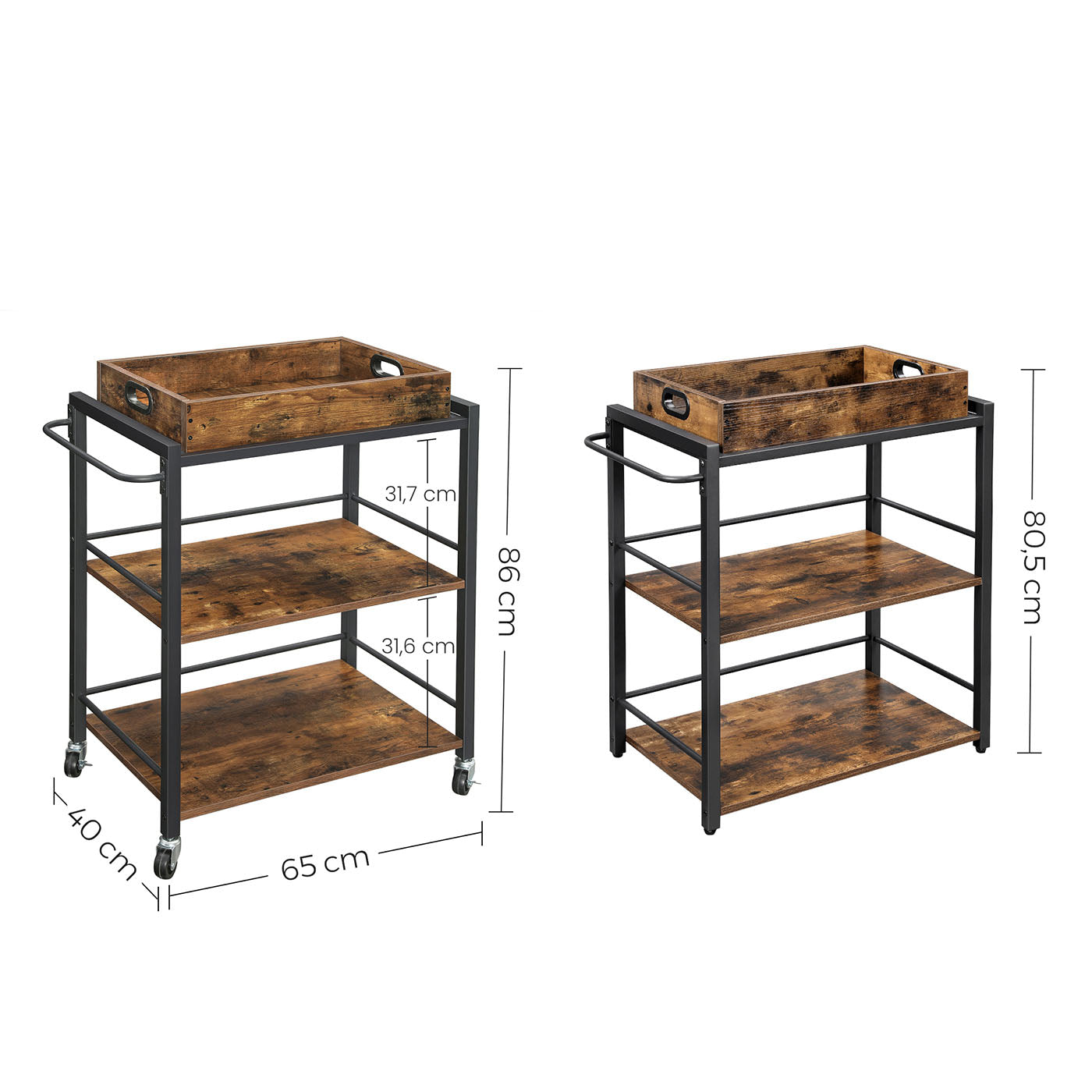 Universal Casters Kitchen Cart - image 2