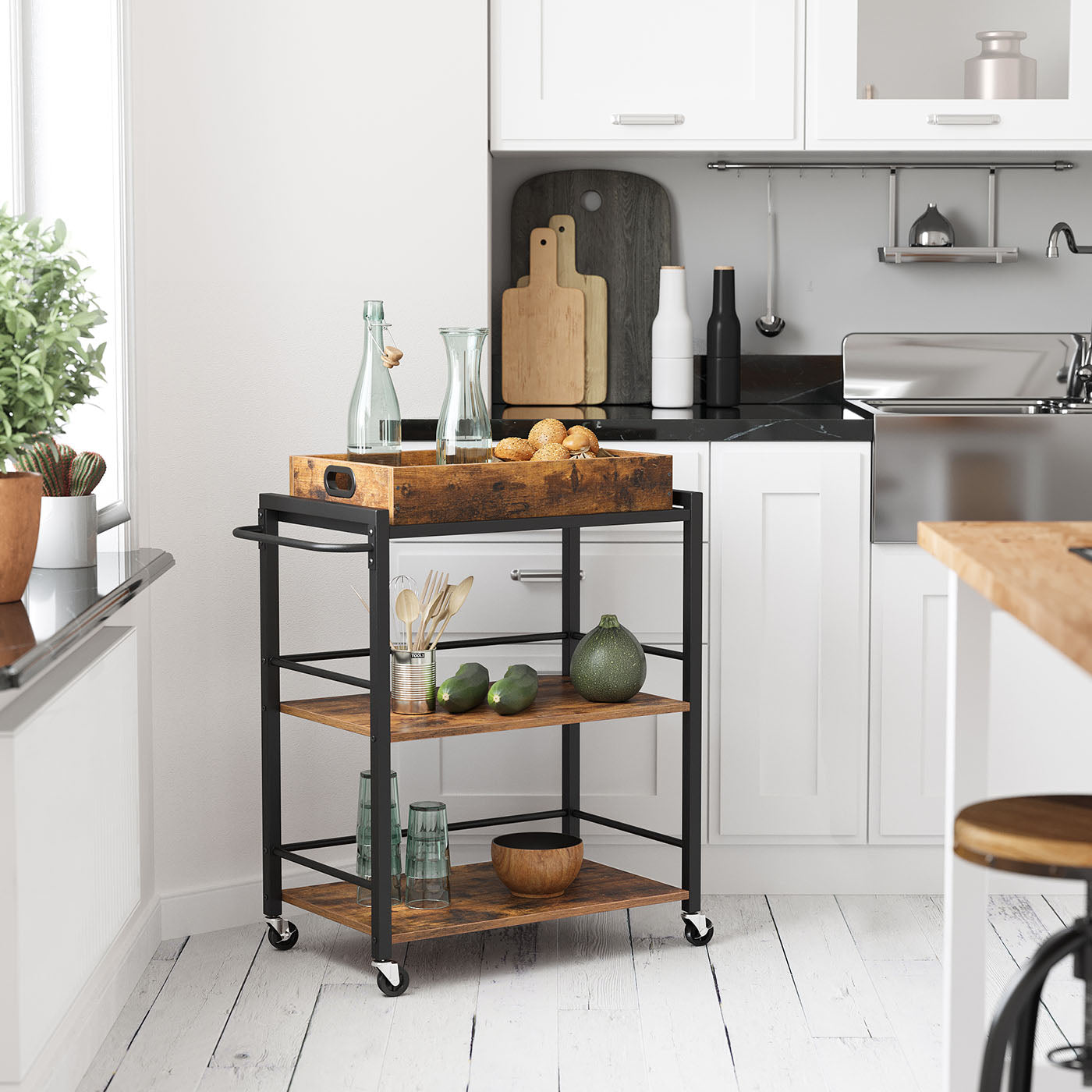 Universal Casters Kitchen Cart - image 3