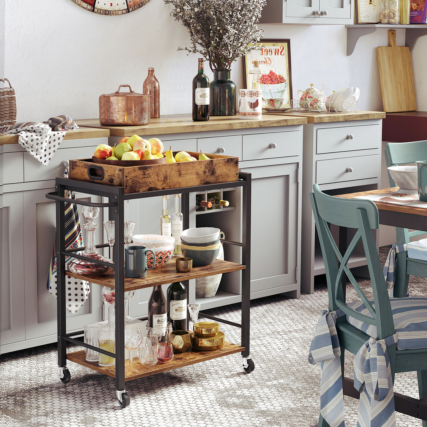 Universal Casters Kitchen Cart - image 5