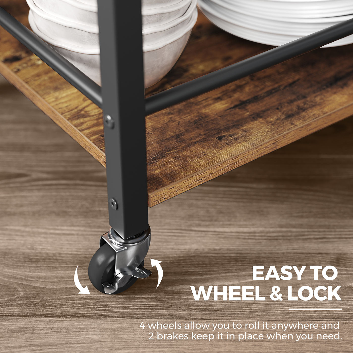 Universal Casters Kitchen Cart - image 9