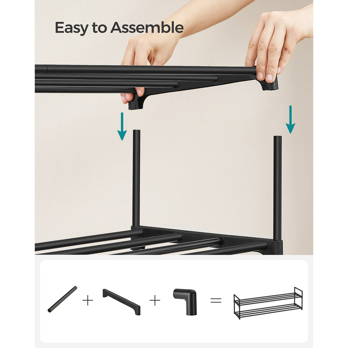 3-Tier Metal Shoe Rack 30 x 116 x 55 cm - image 5