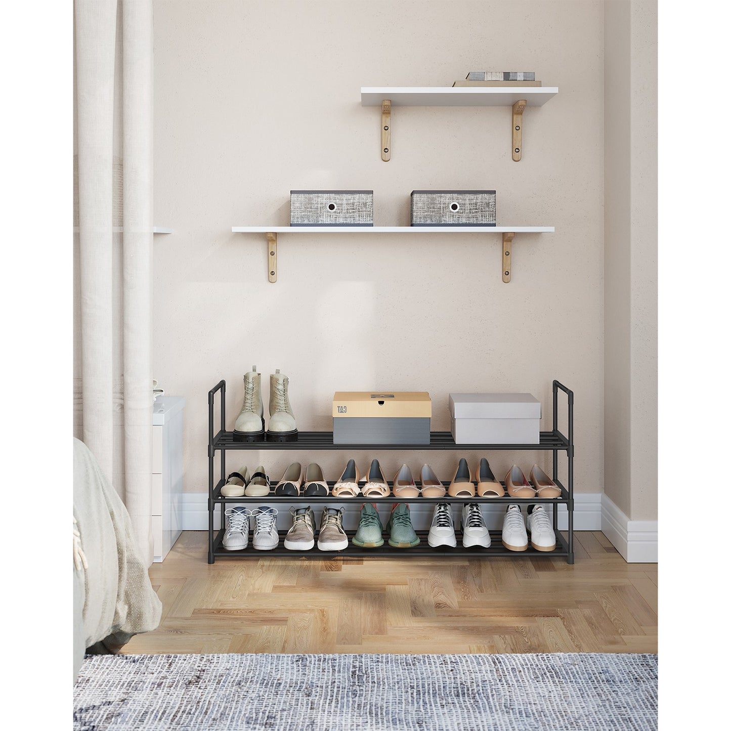 3-Tier Metal Shoe Rack 30 x 116 x 55 cm - image 7
