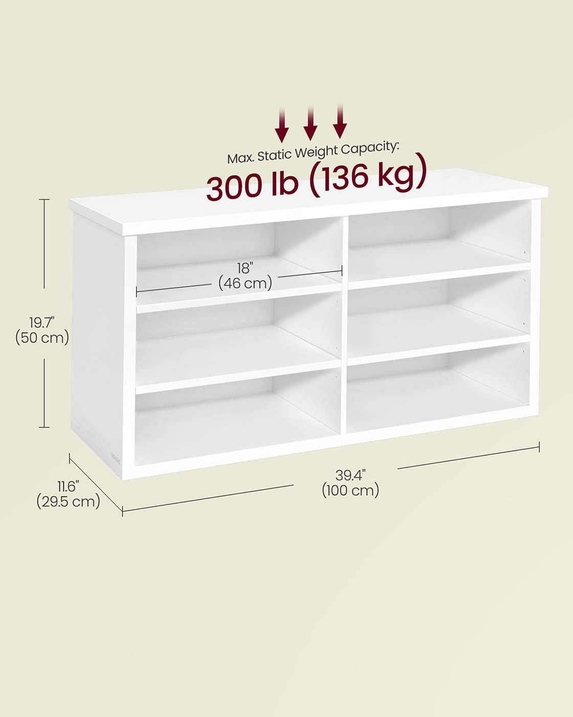 Shoe storage bench with adjustable shelves - image 11