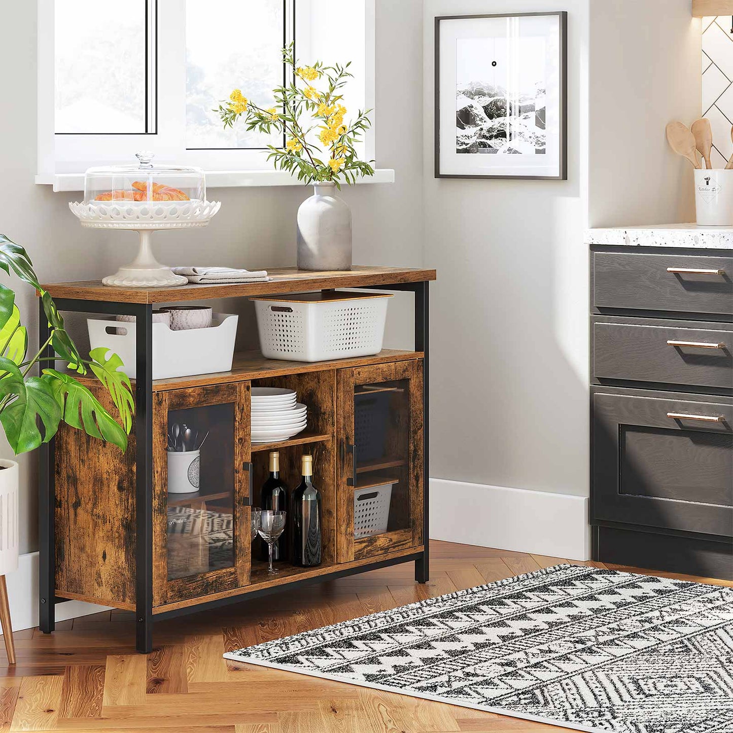 Sideboard Rustic Brown and Black - image 2