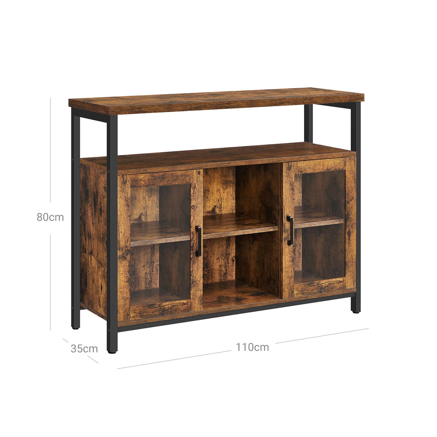 Sideboard Rustic Brown and Black - image 8