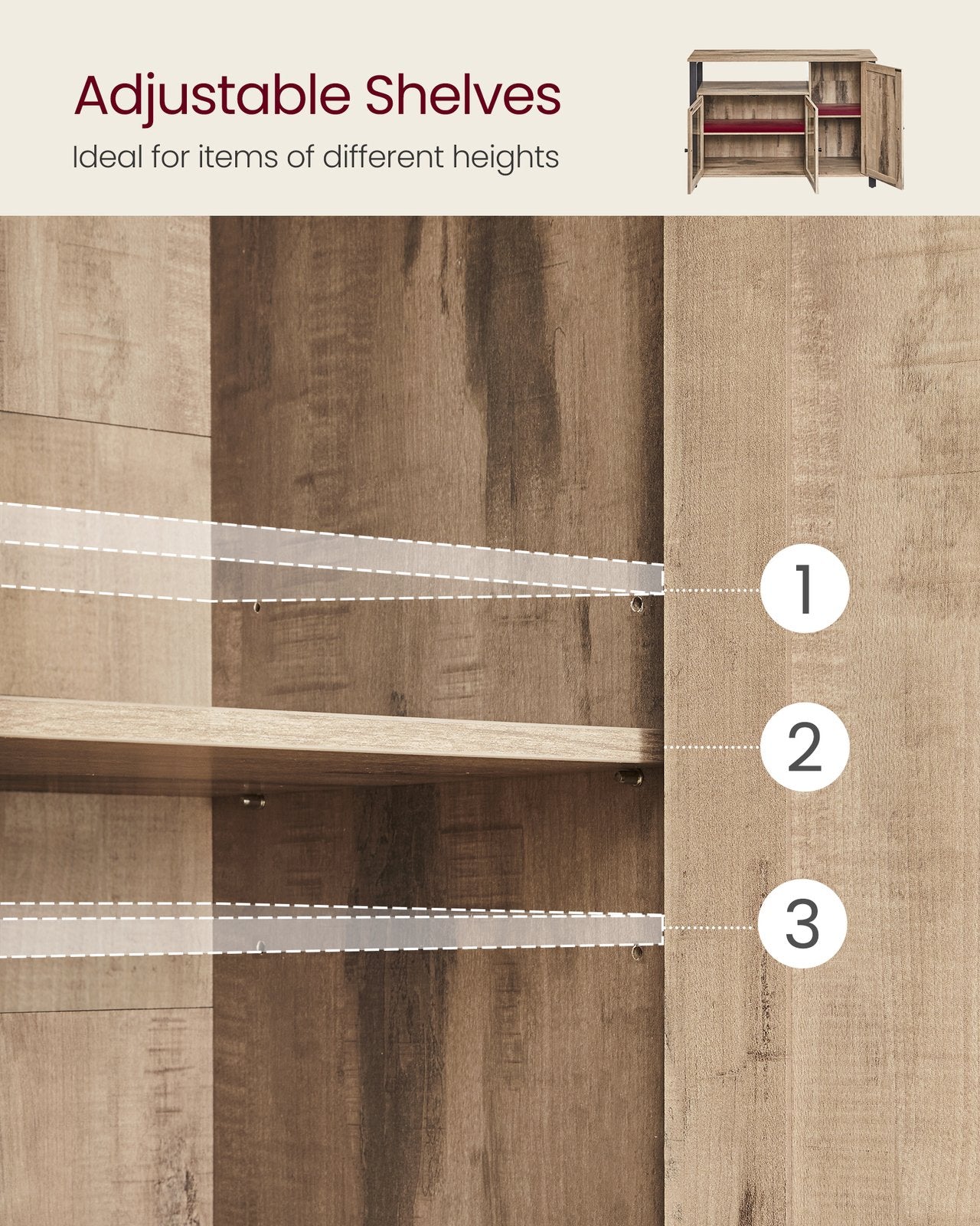 Sideboard for Dining Room with 3 Doors - image 8