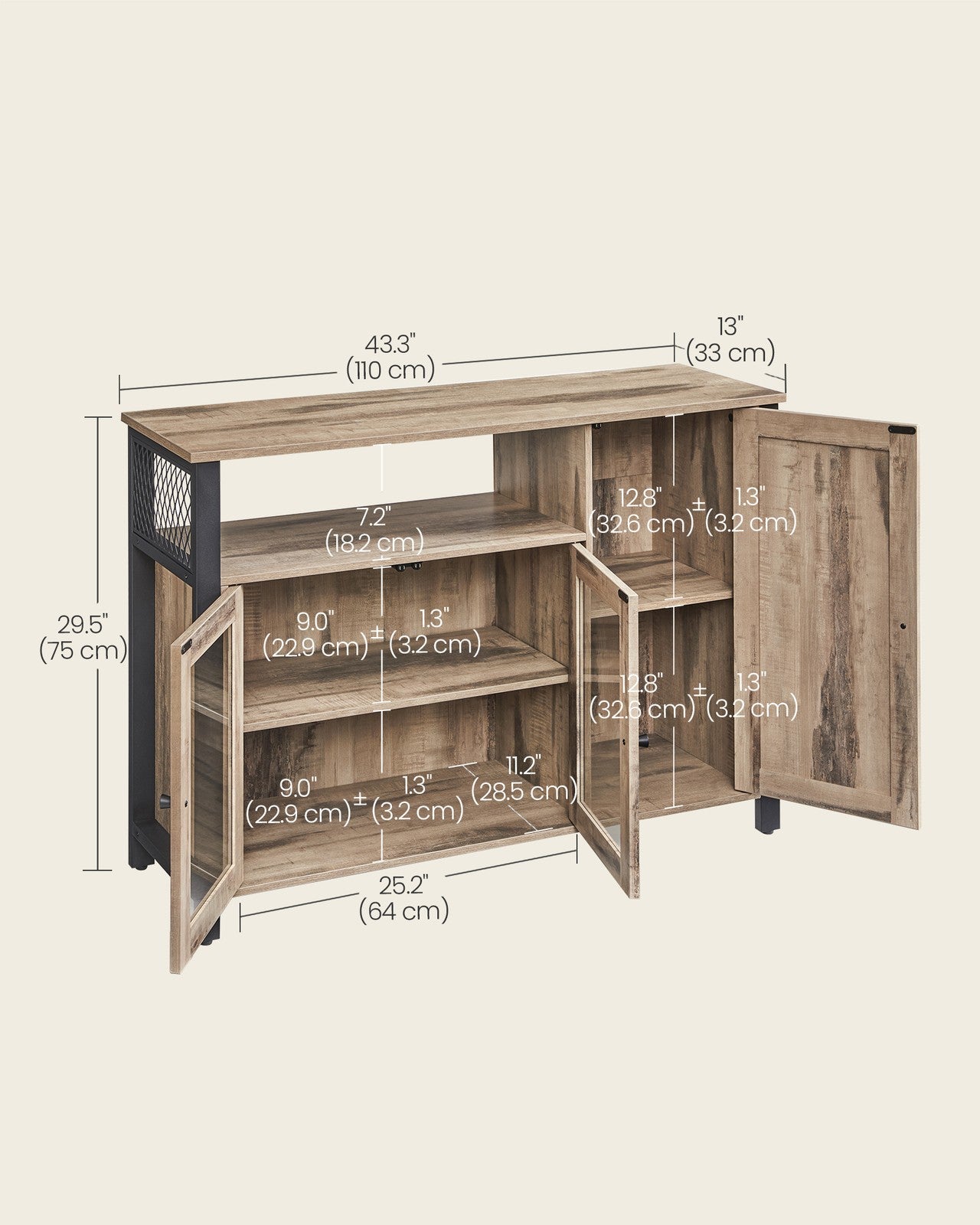 Sideboard for Dining Room with 3 Doors - image 10