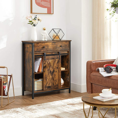 Industrial Storage Sideboard with Sliding Barn Door - image 4
