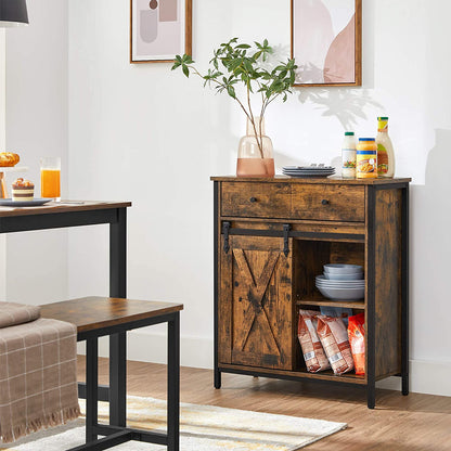 Industrial Storage Sideboard with Sliding Barn Door - image 5