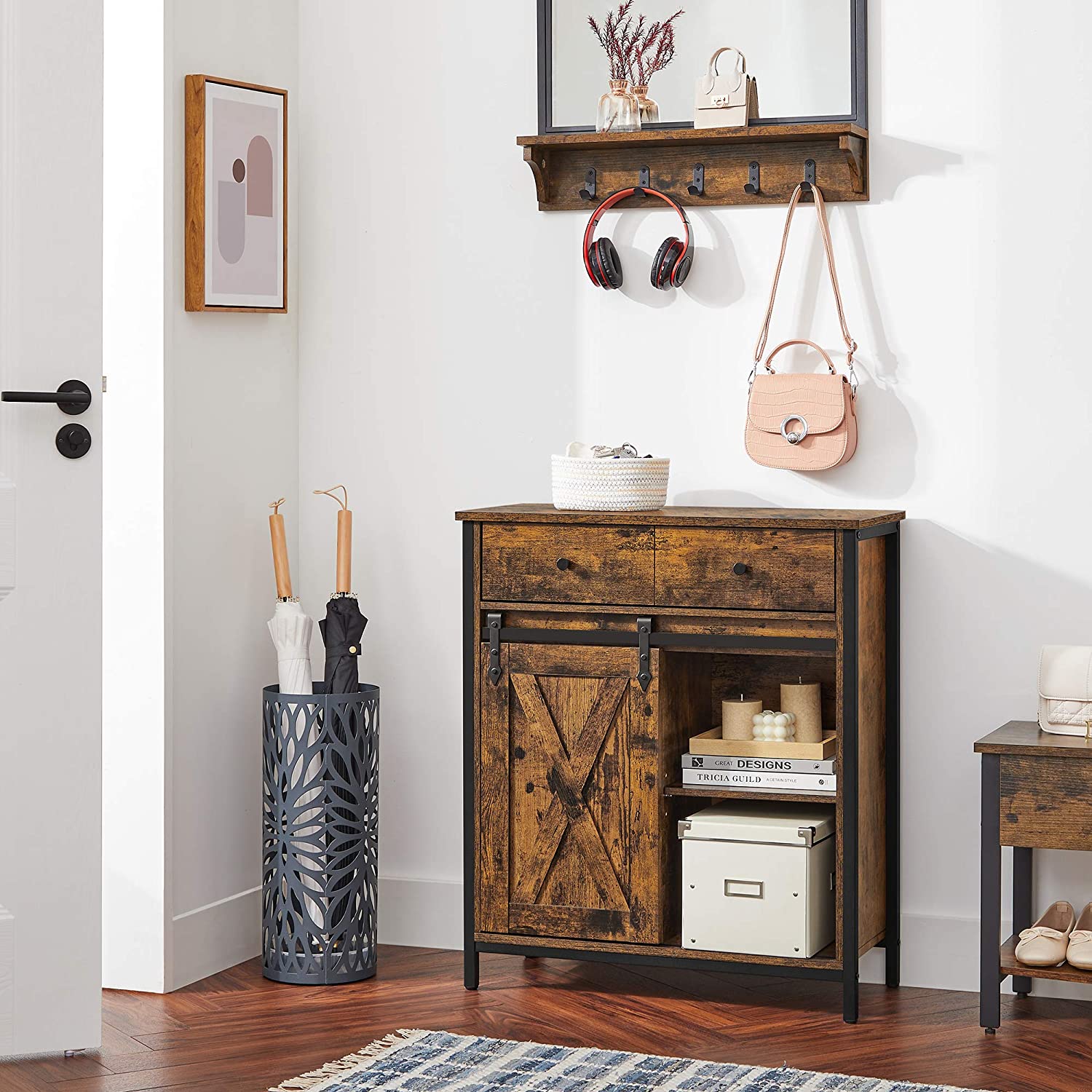Industrial Storage Sideboard with Sliding Barn Door - image 6