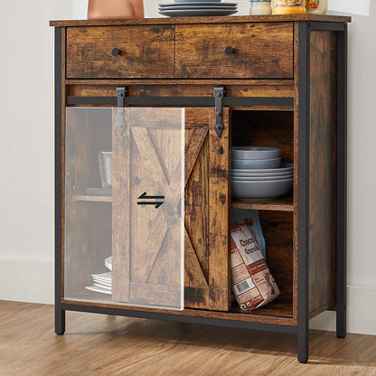 Industrial Storage Sideboard with Sliding Barn Door - image 7