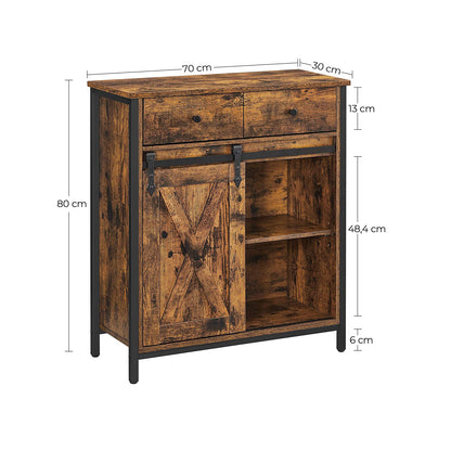 Industrial Storage Sideboard with Sliding Barn Door - image 8