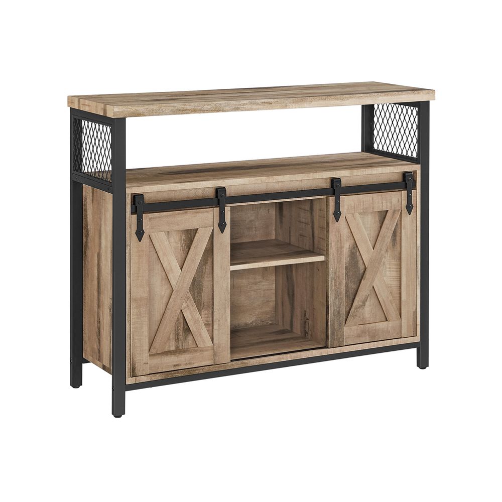 Industrial Storage Sideboard with Sliding Barn Door - image 15