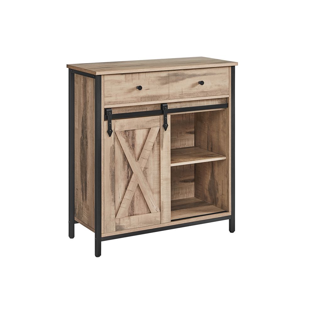 Industrial Storage Sideboard with Sliding Barn Door - image 16