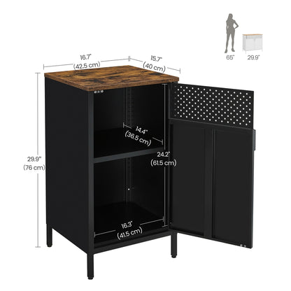 Storage Cabinet Rustic Brown and Black - image 1