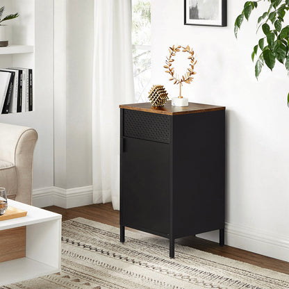 Storage Cabinet Rustic Brown and Black - image 2