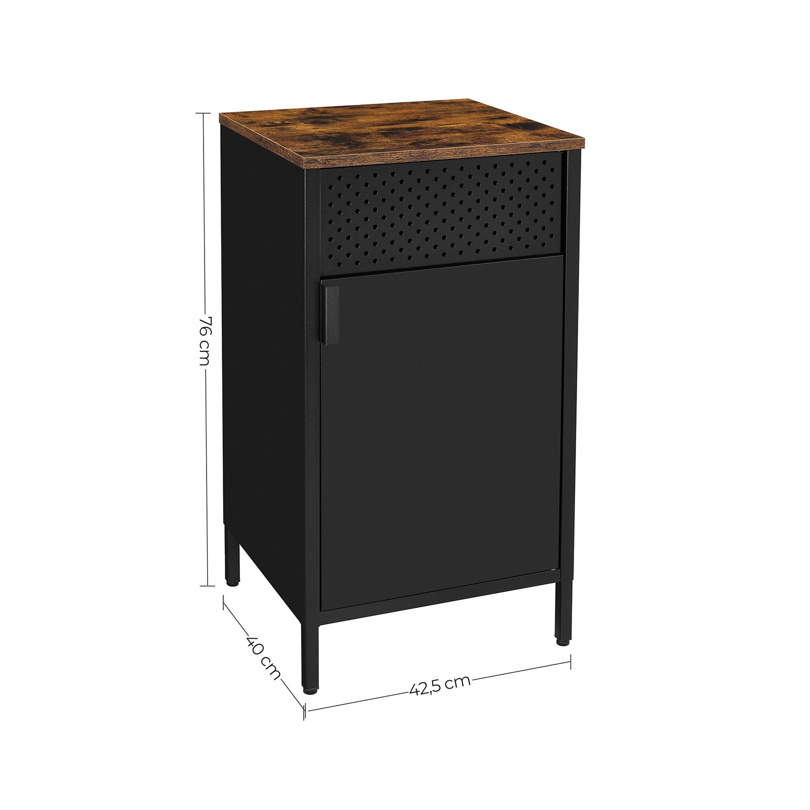 Storage Cabinet Rustic Brown and Black - image 9