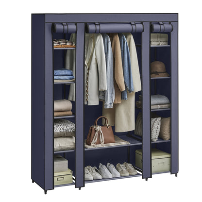 Fabric Wardrobe Navy Blue - image 1