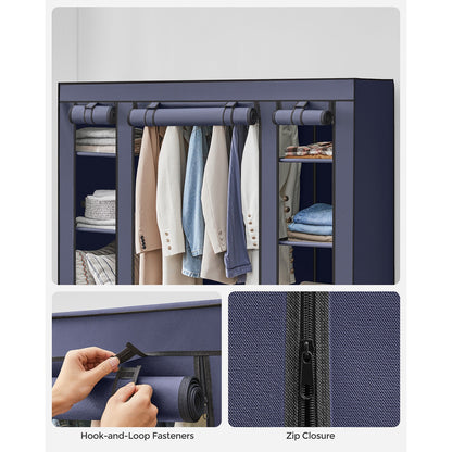 Fabric Wardrobe Navy Blue - image 8