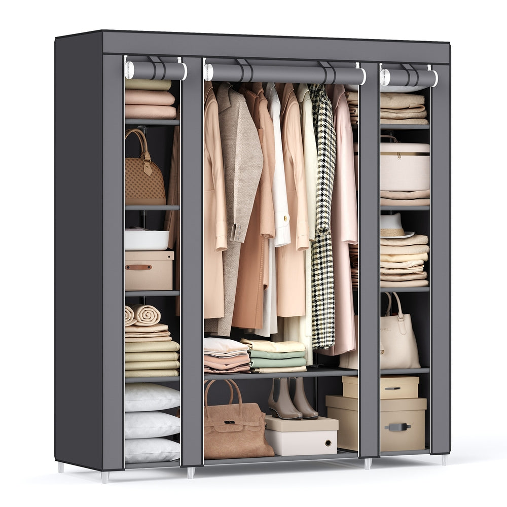 12 Shelves Canvas Wardrobe - image 9