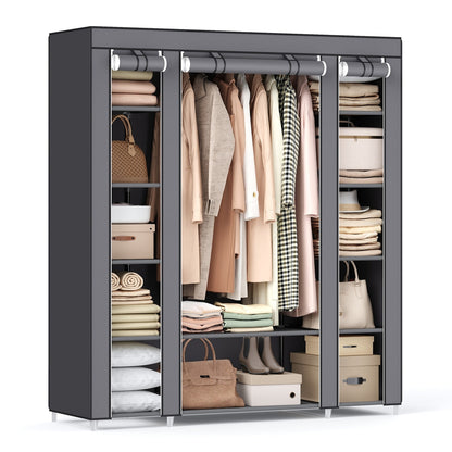 12 Shelves Canvas Wardrobe - image 9